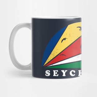 Seychelles Flag Sunset Unisex T-Shirt | Chill Out | African Island Paradise Mug